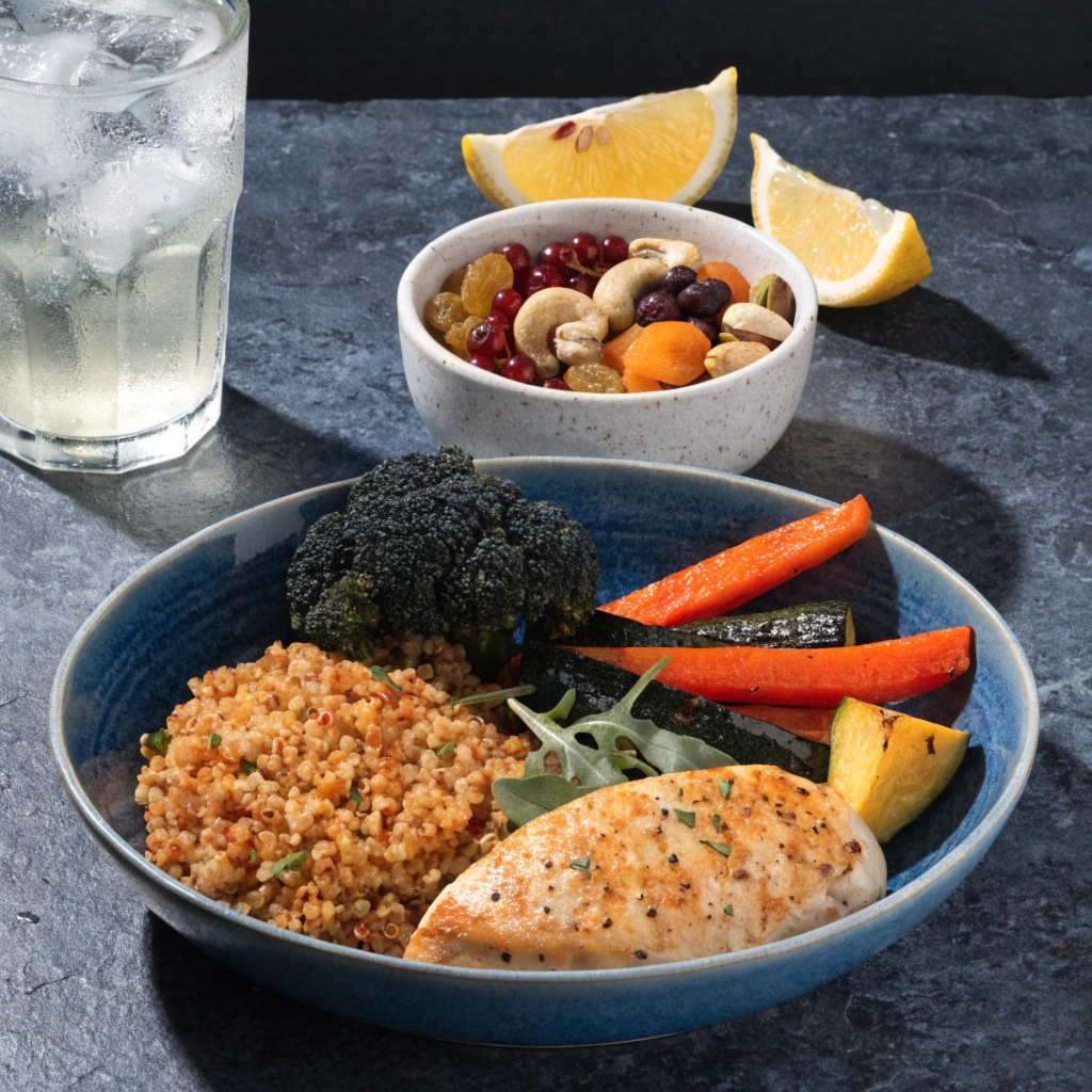 Lunatrixor capsules arranged beside botanical ingredients on a natural surface
